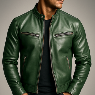 Veste en cuir vintage pour homme