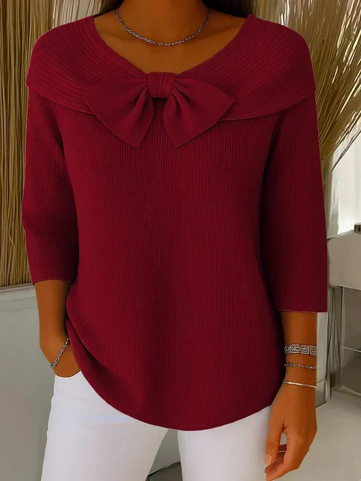 | Pull Nœud Encolure Arrondie Sophie