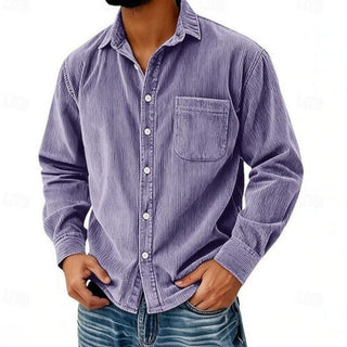 | CHEMISE BOUTONNÉE EN VELOURS CÔTELÉ POUR HOMME
