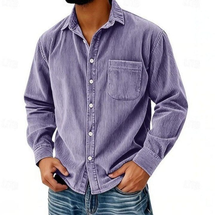 | CHEMISE BOUTONNÉE EN VELOURS CÔTELÉ POUR HOMME
