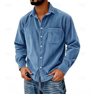 | CHEMISE BOUTONNÉE EN VELOURS CÔTELÉ POUR HOMME
