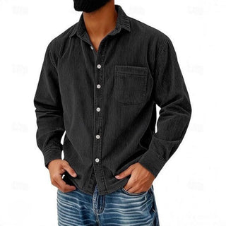 | CHEMISE BOUTONNÉE EN VELOURS CÔTELÉ POUR HOMME