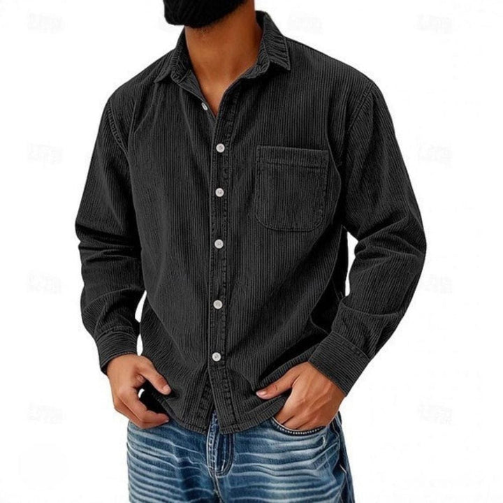| CHEMISE BOUTONNÉE EN VELOURS CÔTELÉ POUR HOMME