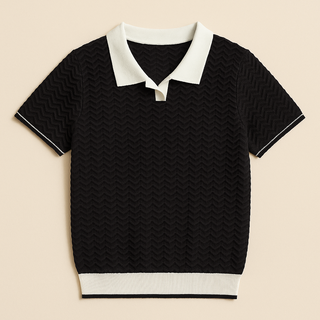 | POLO SHIRT EN TISSU RICCIO DE