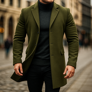 | TRENCH EN LAINE POUR HOMMES