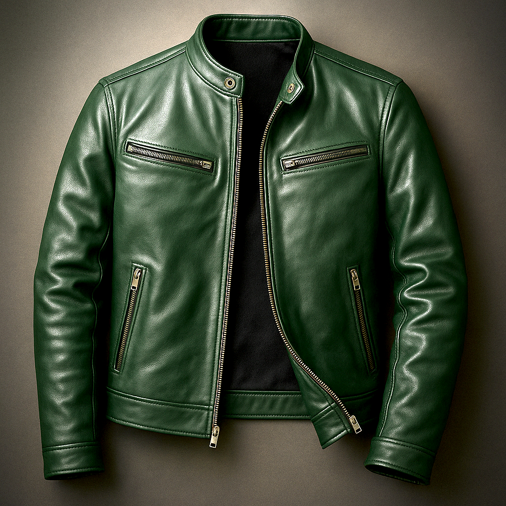 Veste en cuir vintage pour homme