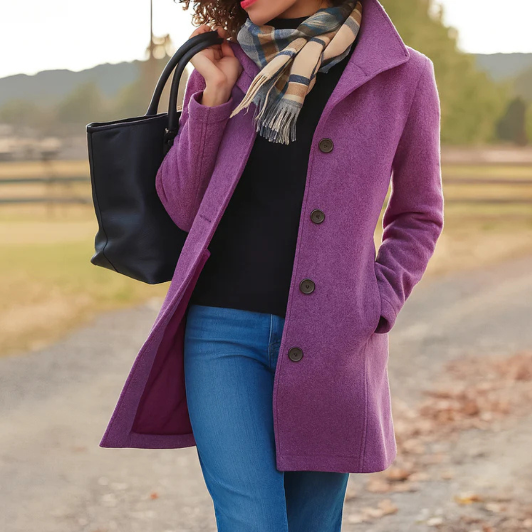 | Manteau Classique Boutonné Pauline