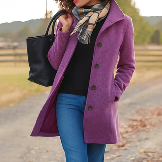| Manteau Classique Boutonné Pauline