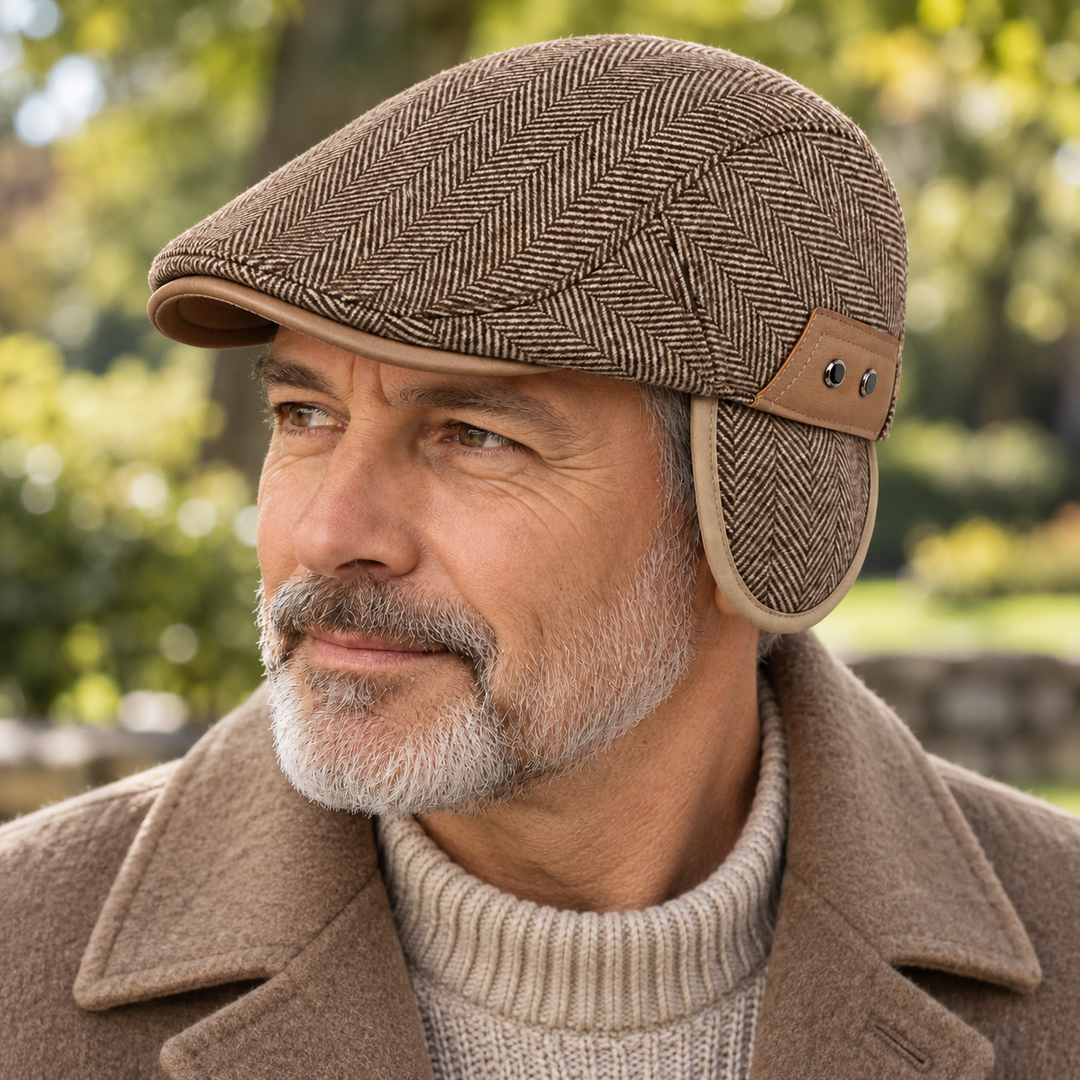 Casquette plate vintage à chevrons – Thornton