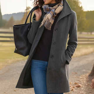 | Manteau Classique Boutonné Pauline