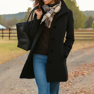 | Manteau Classique Boutonné Pauline