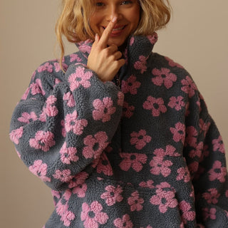 Pull Polaire Fleuri Douceur