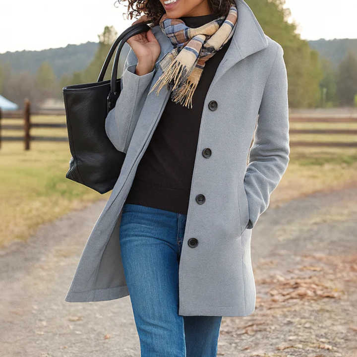 | Manteau Classique Boutonné Pauline