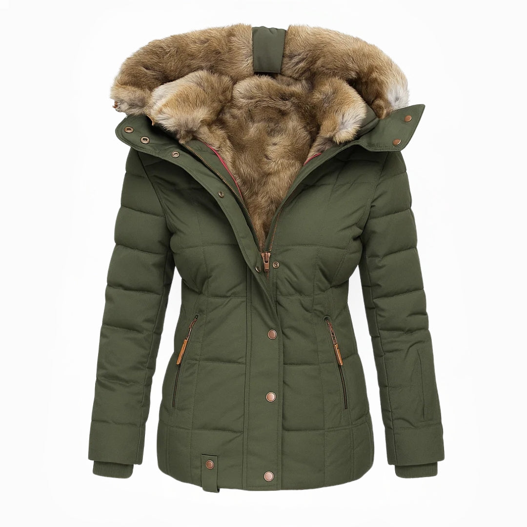 Élise™ – Manteau d’Hiver Douillet avec Doublure Fourrée