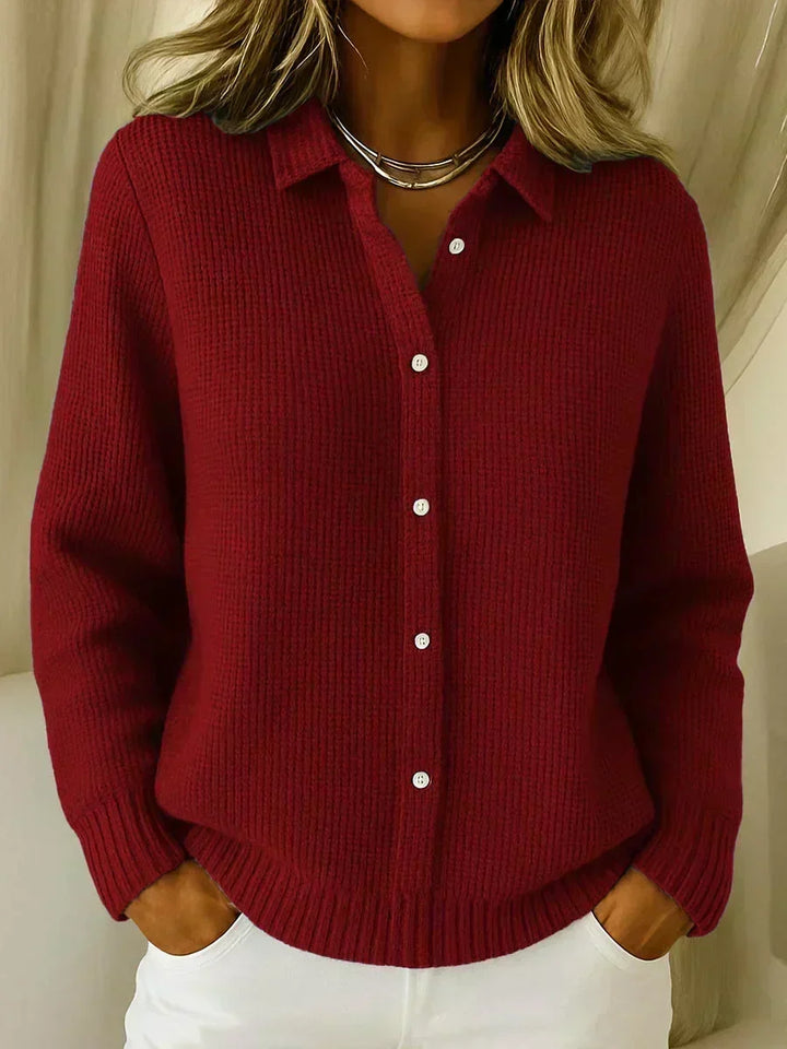 Nina | Cardigan en maille texturée à boutons
