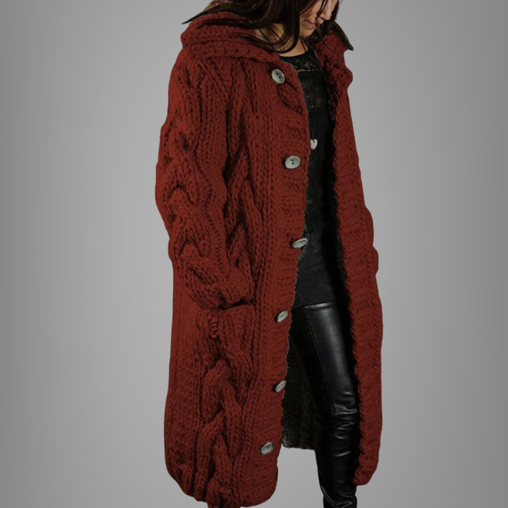 Manteau long femme doux et confortable