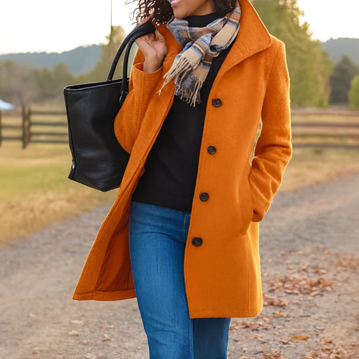 | Manteau Classique Boutonné Pauline