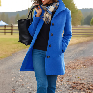 | Manteau Classique Boutonné Pauline