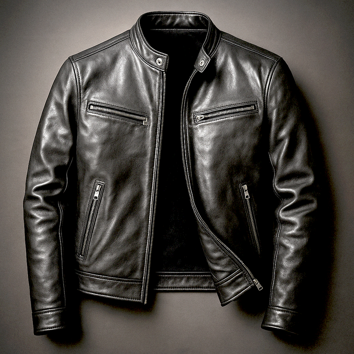 Veste en cuir vintage pour homme
