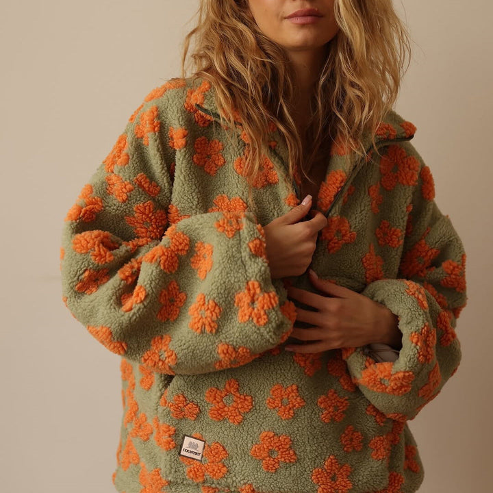 Pull Polaire Fleuri Douceur