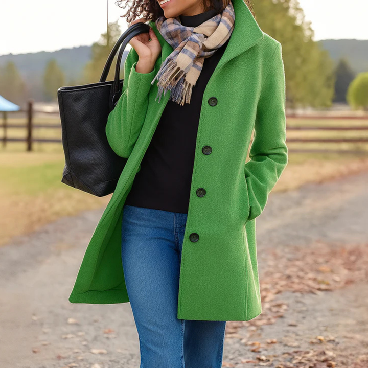 | Manteau Classique Boutonné Pauline