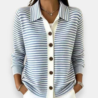 | Cardigan Rayé à Boutons Camille