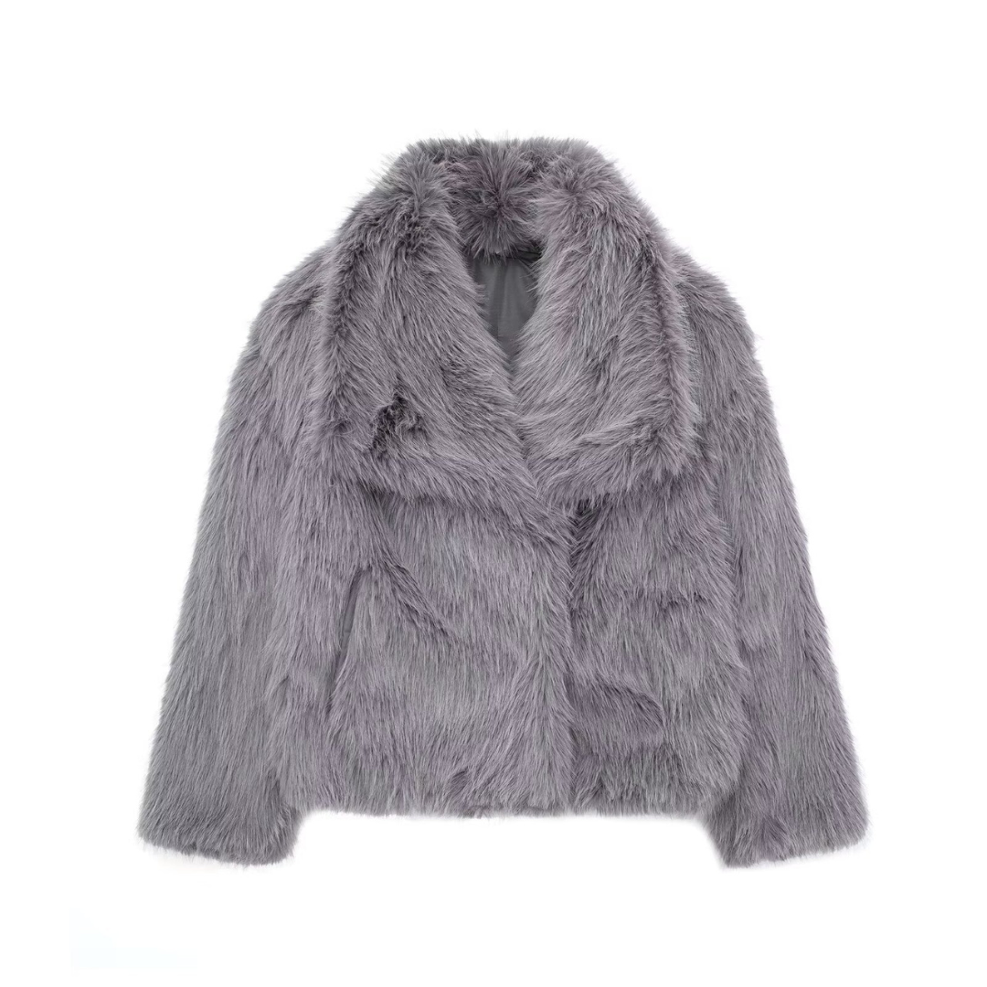 Élise™ Manteau court en fausse fourrure