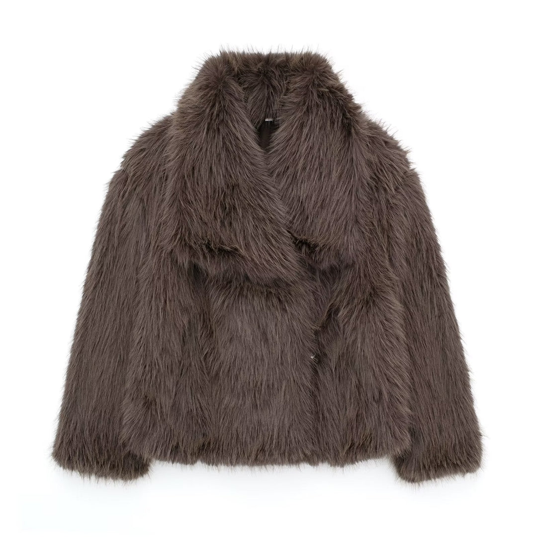 Élise™ Manteau court en fausse fourrure