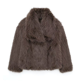Élise™ Manteau court en fausse fourrure