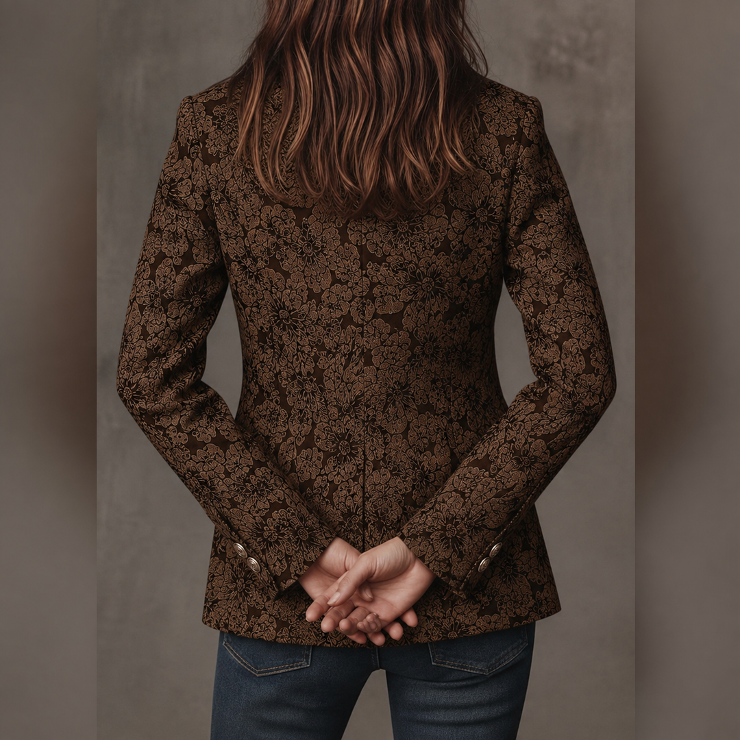 Blazer Jacquard Floral pour Femme