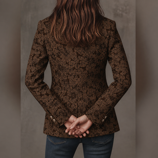 Blazer Jacquard Floral pour Femme