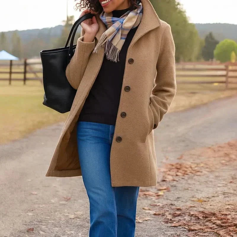 | Manteau Classique Boutonné Pauline