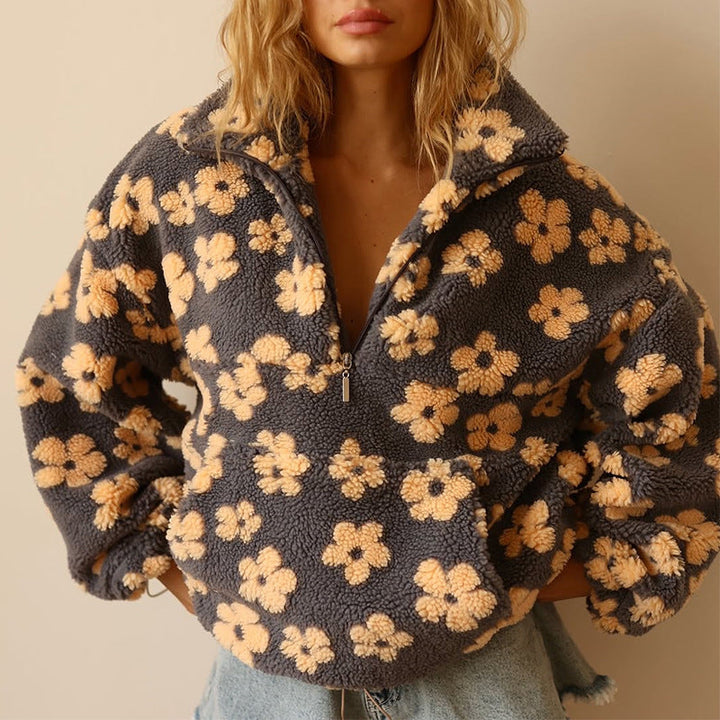 Pull Polaire Fleuri Douceur