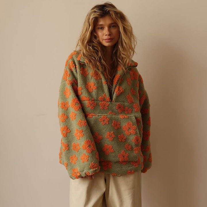Pull Polaire Fleuri Douceur