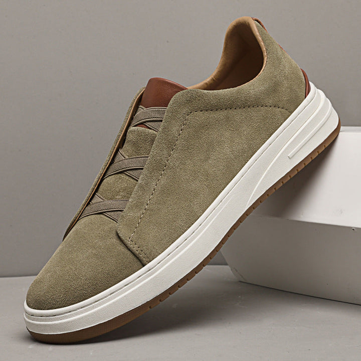 | CHAUSSURES SANS LACETS EN DAIM POUR HOMME