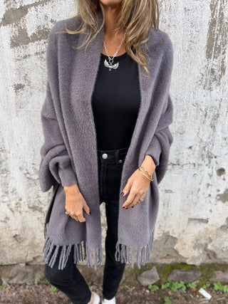 | Cardigan Long à Franges Élina