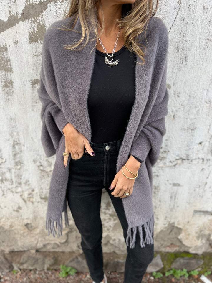| Cardigan Long à Franges Élina