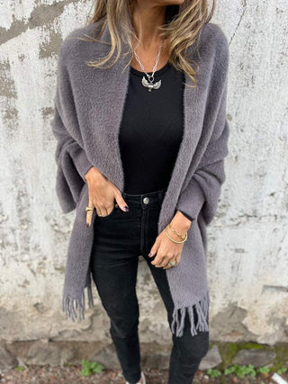 | Cardigan Long à Franges Élina