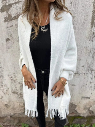 | Cardigan Long à Franges Élina