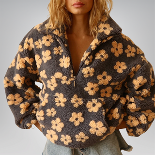 Pull Polaire Fleuri Douceur