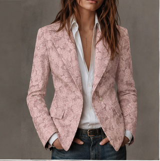 Blazer Jacquard Floral pour Femme