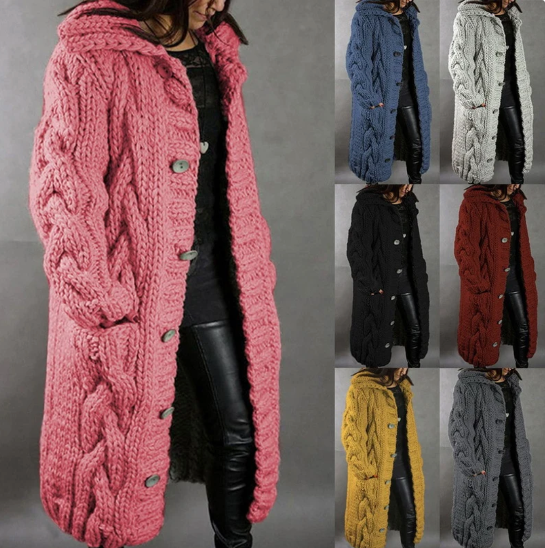 Manteau long femme doux et confortable