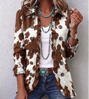 | Veste Imprimé Vache à Volants Chloé