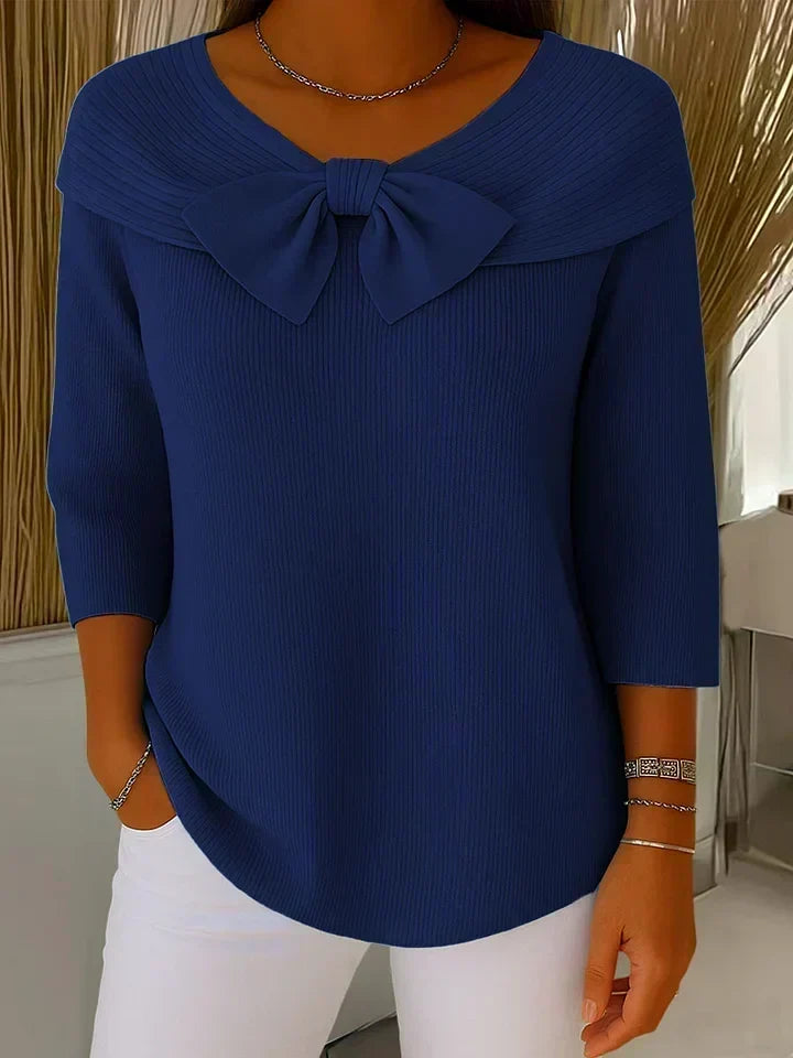 | Pull Nœud Encolure Arrondie Sophie