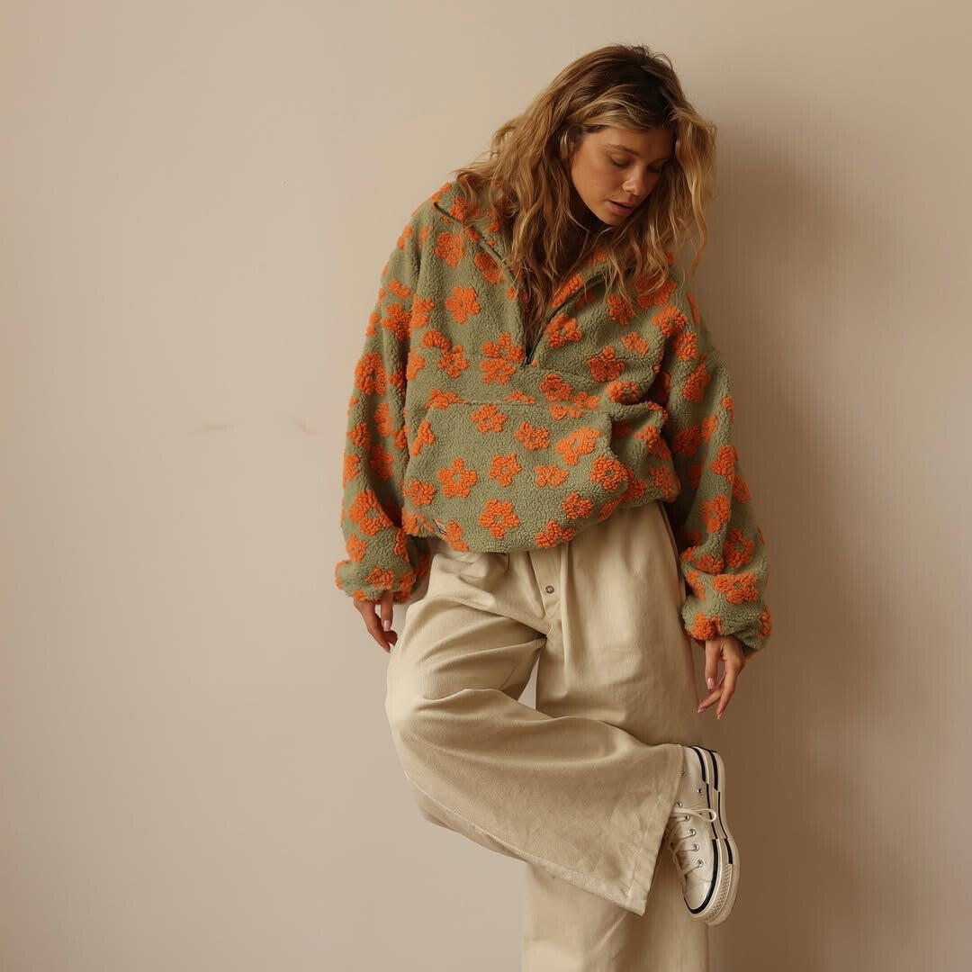 Pull Polaire Fleuri Douceur