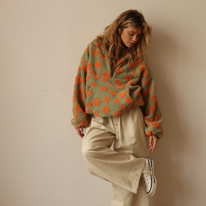 Pull Polaire Fleuri Douceur