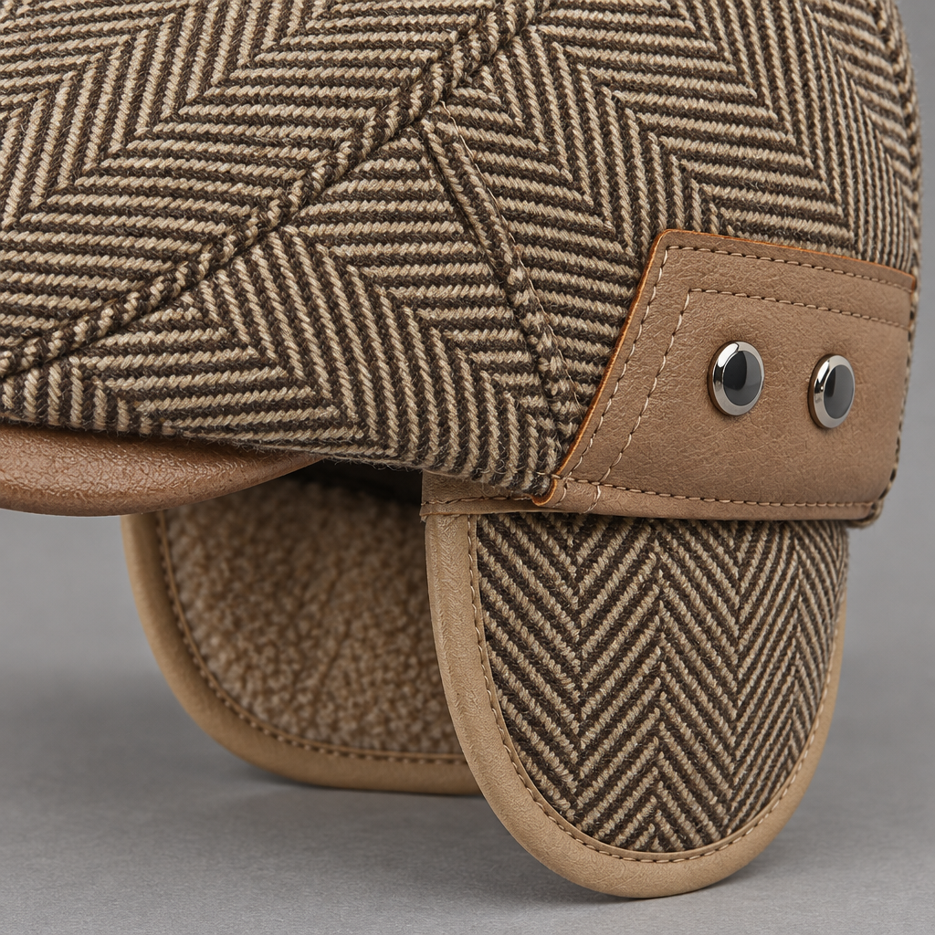 Casquette plate vintage à chevrons – Thornton