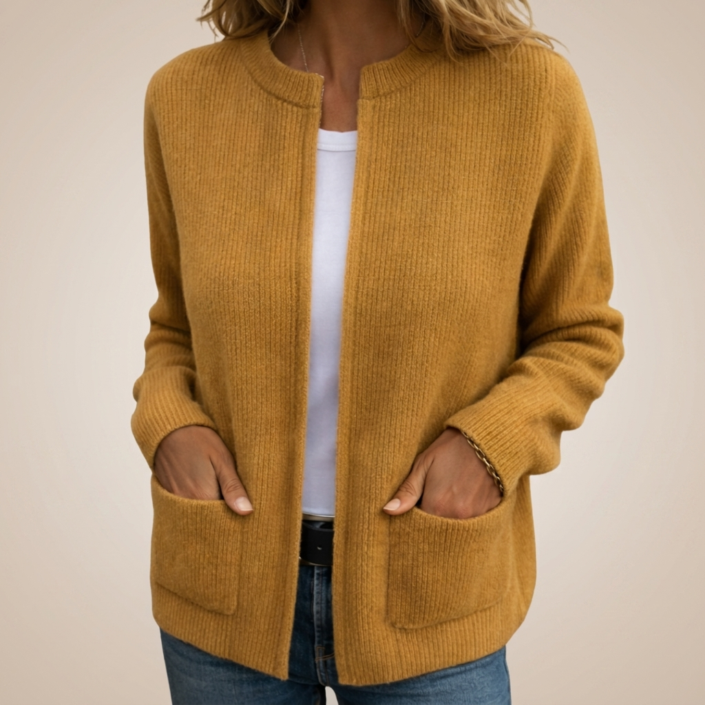 | Gilet Zippé en Maille Douce Juliette