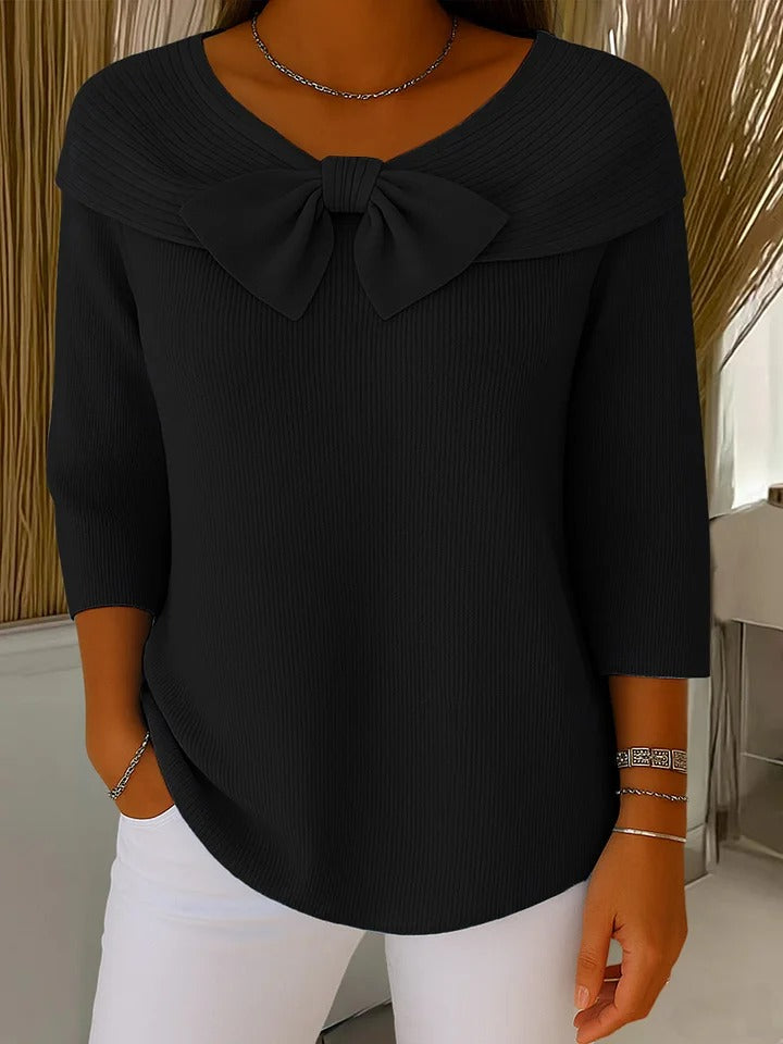| Pull Nœud Encolure Arrondie Sophie