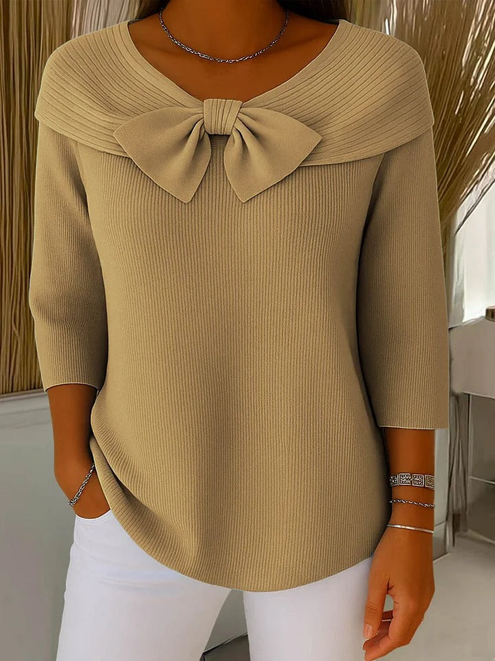 | Pull Nœud Encolure Arrondie Sophie